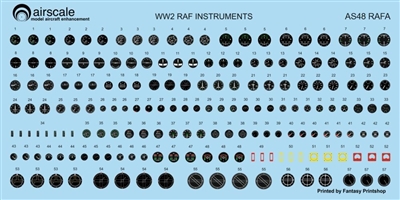 AirScale 48-RAFA - WWII RAF Instrument Dial Decals