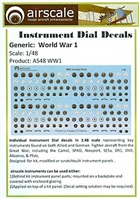 AirScale 48-WW1 - World War 1 Instrument Dial Decals