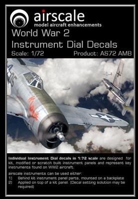 Airscale 72 AMB - WW2 Instrument Dial Decals Superset (1/72)