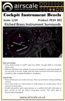 AirScale PE24-BEZ - Cockpit Instrument Bezels (Etched Brass Instrument Surrounds)