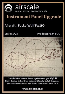 AirScale PE24-FOC - Focke-Wulf Fw 190 Instrument Panel Upgrade (for Airfix kit)