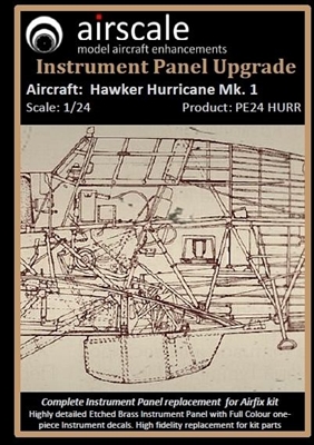 AirScale PE24-HUR - Hawker Hurricane Mk. 1 Instrument Panel Upgrade (fits Airfix kit)