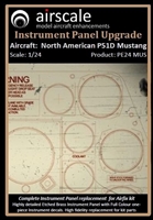 AirScale PE24-MUS - North American P51D Mustang Instrument Panel Upgrade (fits Airfix kit)