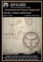 AirScale PE24-STU - Junkers Ju87B Stuka Instrument Panel Upgrade (fits Airfix kit)