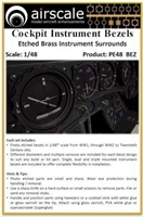 AirScale PE48-BEZ - Cockpit Instrument Bezels (Etched Brass Instrument Surrounds)