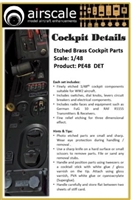 AirScale PE48-DET - Etched BrAirScale s Cockpit Parts