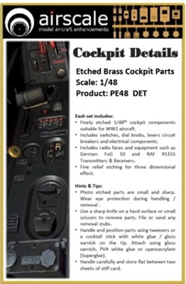 AirScale PE48-DET - Etched BrAirScale s Cockpit Parts