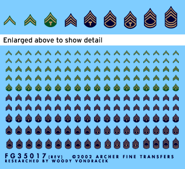 Archer FG35017 - U.S. Army Rank Patches