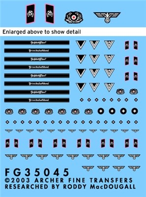 Archer FG35045A - Heer Uniform Patches for Panzer Crews