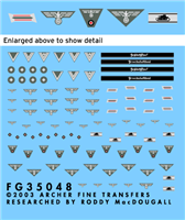 Archer FG35048C - Late War Heer Uniform Patches for Artillery