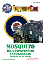 Barracuda BC32269 - Mosquito Cockpit Stencils and Placards