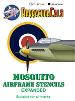 Barracuda BC-48166 - Mosquito Airframe Stencils - Expanded