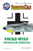 Barracuda BC-48373 - Fw-190A, F, D Airframe Stencils