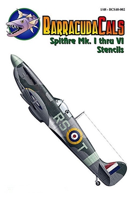 Barracuda BCS-48002 - Spitfire Mk I thru VI Stencils