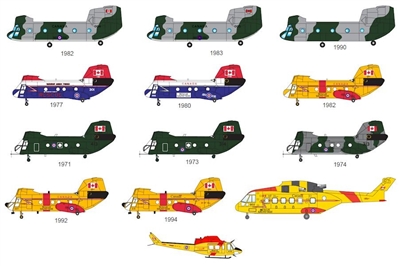 Belcher Bits BD11 - SAR / Transport Helicopters CH-147 Chinook, CH-113 Labrador / Voyageur and CH-149 Cormorant (1/72 scale)