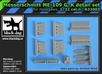 Black Dog A32003 - Messerschmitt Me-109 G, K Detail Set