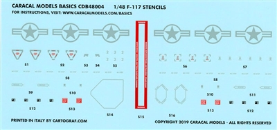 Caracal CDB48004 - F-117A Stencils