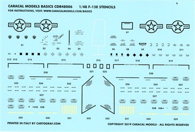 Caracal CDB48006 - F-15E Stencils & National Insignia
