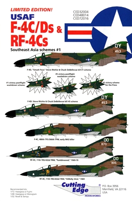 Cutting Edge CED32004 - USAF F-4C/Ds & RF-4cs, Southeast Asia Schemes #1