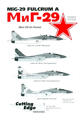 Cutting Edge CED48002 - MiG-29 Fulcrum A (Non-CIS Air Forces)