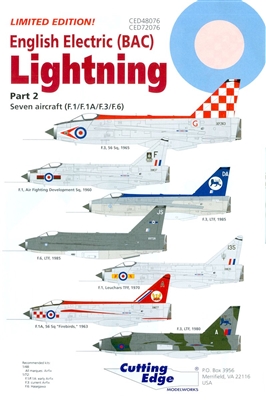 Cutting Edge CED48076 - English Electric (BAC) Lightning, Part 2