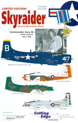 Cutting Edge CED48095 - Skyraider, Special Memorial Sheet