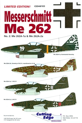 Cutting Edge CED48103 - Messerschmitt Me 262 No. 2