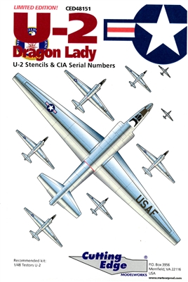 Cutting Edge CED48151 - U-2 Dragon Lady (U-2 Stencils & CIA Serial Numbers)