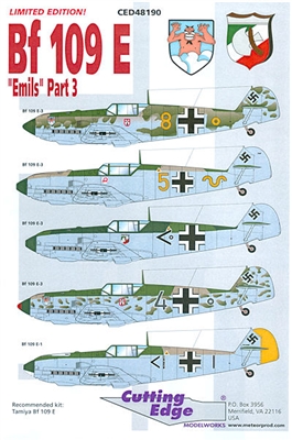 Cutting Edge CED48190 - Bf 109E "Emils" Part 3