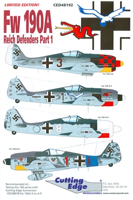 Cutting Edge CED48192 - Fw 190A Reich Defenders, Part 1