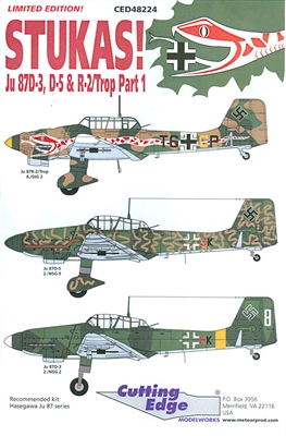 Cutting Edge CED48224 - Stukas! Ju 87D-3, D-5 & R-2/Trop, Part 1