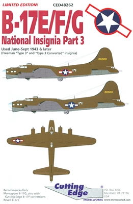 Cutting Edge CED48262 - B-17E/F/G National Insignia, Part 3