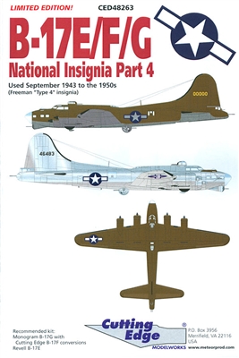 Cutting Edge CED48263 - B-17E/F/G National Insignia, Part 4