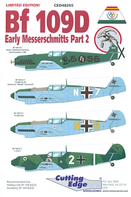 Cutting Edge CED48265 - Bf 109D Early Messerschmitts Part 2