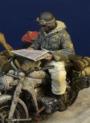 D-Day 35184 - Waffen SS Motorcycle Driver, Hungary, Winter 1945