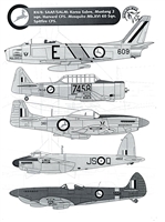 Kits at War K4/6 - SAAF/SALM:  Korea Sabre, Mustang, Harvard, Mosquito, Spitfire