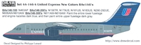 Draw Decal 44-146-4 - United Express New Colors BAe 146's