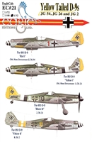 EagleCals EC#32-021 - Yellow Tailed D-9s (JG 54, JG 26 and JG 2)