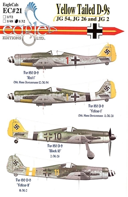 EagleCals EC#32-021 - Yellow Tailed D-9s (JG 54, JG 26 and JG 2)