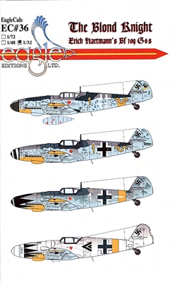 EagleCals EC#32-036 - The Blond Knight, Eric Hartmann's Bf 109 G-6s