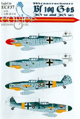 EagleCals EC#32-037 - Messerschmitt Bf 109 G-6s (JG 50 and JG 302)