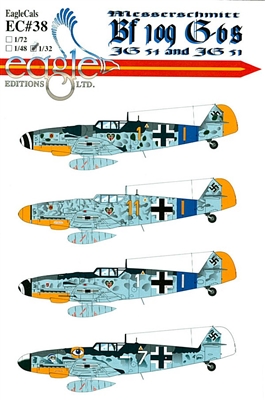 EagleCals EC#32-038 - Messerschmitt Bf 109 G-6s (JG 54 and JG 51)