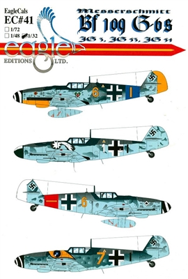 EagleCals EC#32-041 - Messerschmitt Bf 109 G-6s (JG 3, JG 53, JG 54)