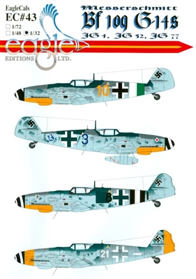 EagleCals EC#32-043 - Messerschmitt Bf 109 G-14s (JG 4, JG 52, JG 77)