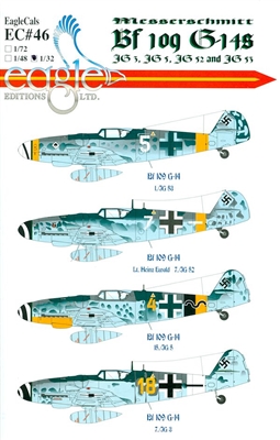 EagleCals EC#32-046 - Messerschmitt Bf 109 G-14s (JG 3, JG 5, JG 52, JG 53)