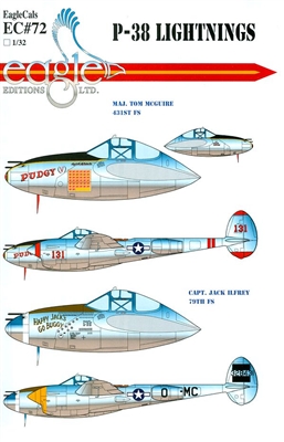 EagleCals EC#32-072 - P-38 Lightnings