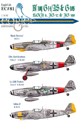 EagleCals EC#32-081 - Bf 109 G-14/AS & G-10s (KG(J) 6, JG 52 & JG 300)