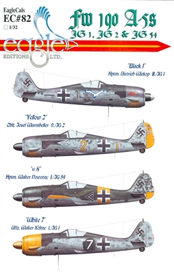 EagleCals EC#32-082 - Fw 190 A-5s (JG 1, JG 2 & JG 54)