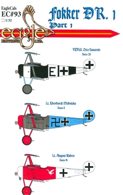 EagleCals EC#32-093 - Fokker DR. 1, Part 1