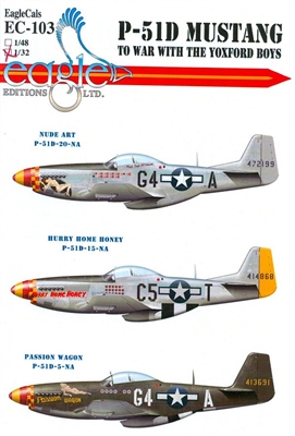 EagleCals EC#32-103 - P-51D Mustang, To War with the Yoxford Boys (Hurry Home Honey..)